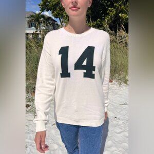 Brandy Melville White Nico 14 Crew Neck Knit Sweater Top